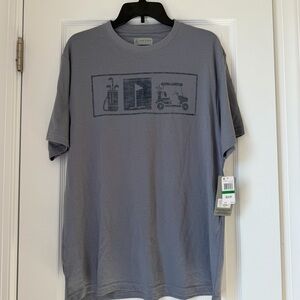 New Men's PGA Tour Gray Graphic Golf T-Shirt